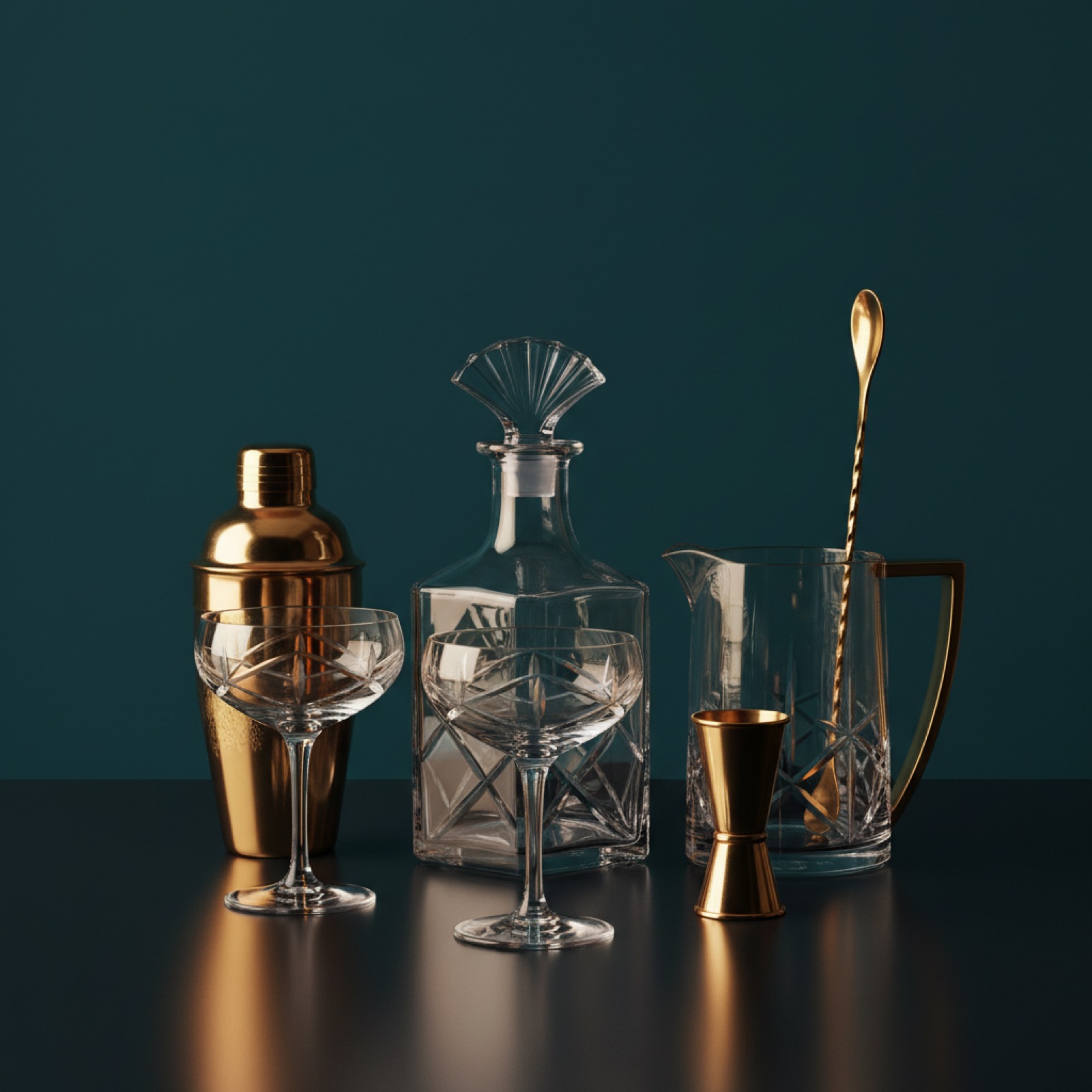 Set Verrerie Art-déco (12 verres)