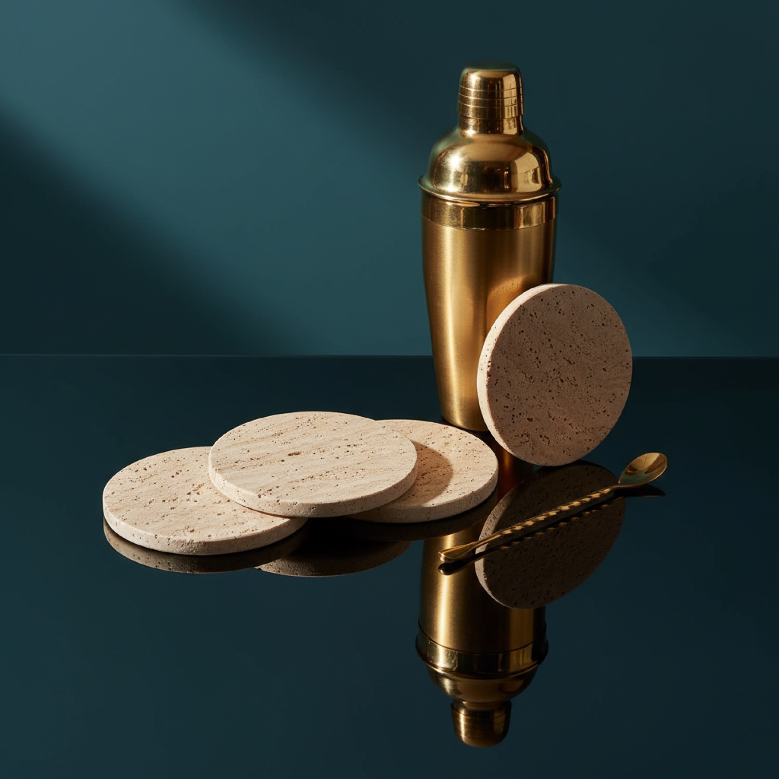Sous-verres Travertin (x4)